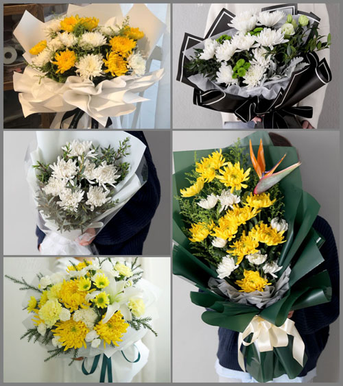 山东青岛胶州市里岔镇白事花束代送